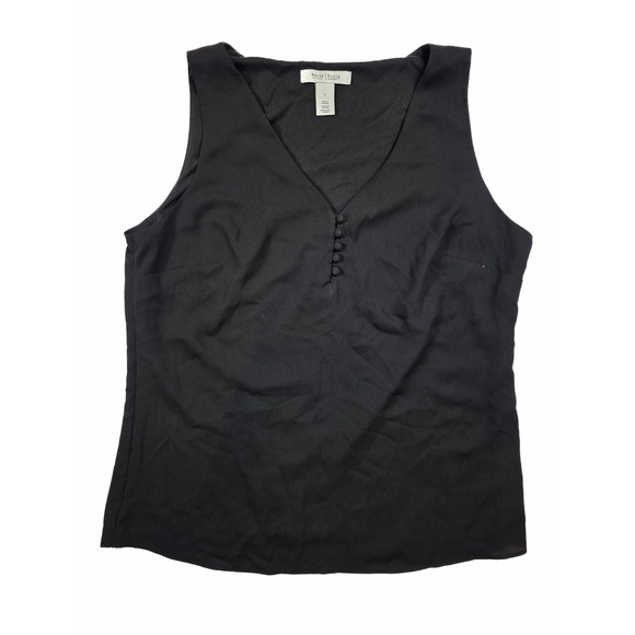 White House Black Market Tops - White House Black Market Black Sleveless V-Neck Top Women's Size Small